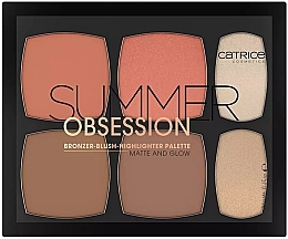 Духи, Парфюмерия, косметика Палетка для макияжа - Catrice Summer Obsession Bronzer Blush Highlighter Palette Matte And Glow