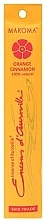 Парфумерія, косметика Ароматичні палички "Апельсин і кориця" - Maroma Encens d'Auroville Stick Incense Orange Cinnamon