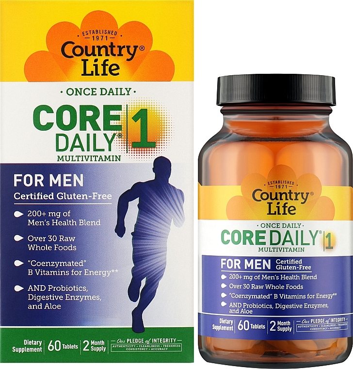 Мультивітаміни для чоловіків - Country Life Core Daily 1 For Men — фото N2