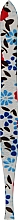 Парфумерія, косметика Пінцет косметичний професійний прямий P-16, білий з синіми квітами - Beauty LUXURY