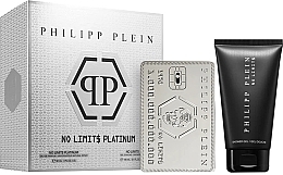 Духи, Парфюмерия, косметика Philipp Plein No Limits Platinum - Набор (edp/90ml + sh/gel/150ml)