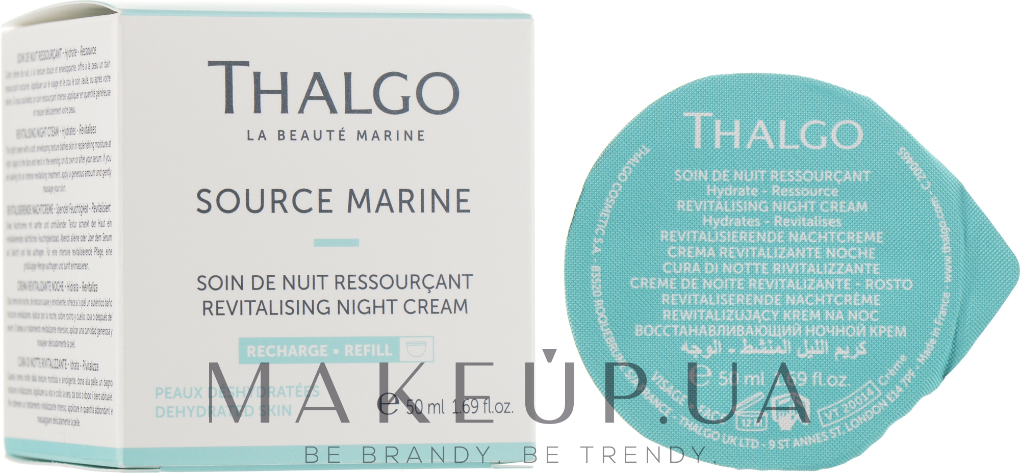 Восстанавливающий ночной крем - Thalgo Source Marine Revitalising Night Cream (сменный блок) — фото 50ml