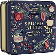 Мыло в металлической коробке - Scottish Fine Soaps Spiced Apple Luxury Soap — фото N1