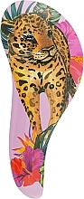 Расческа для пушистых и длинных волос, розовая с леопардом - Sibel D-Meli-Melo Leopard Sunset Brush — фото N2