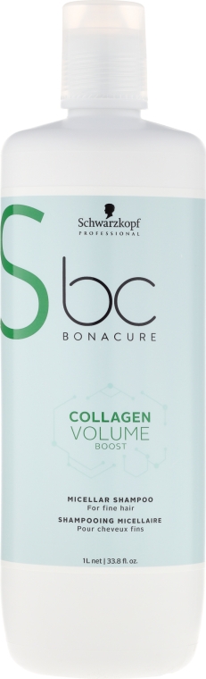 Колагеновий шампунь для волосся - Schwarzkopf Professional BC Bonacure Collagen Volume Boost Micellar Shampoo — фото N3