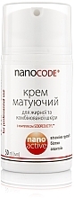 Парфумерія, косметика Матуючий крем для жирної та комбінованої шкіри обличчя - NanoCode Activ Cream 