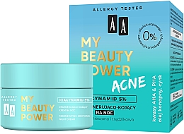 Парфумерія, косметика Відновлювальний нічний крем - AA My Beauty Power Acne *