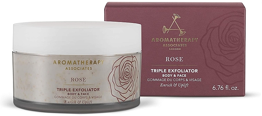 Відлущувальний засіб для обличчя - Aromatherapy Associates Rose Triple Exfoliator — фото N1