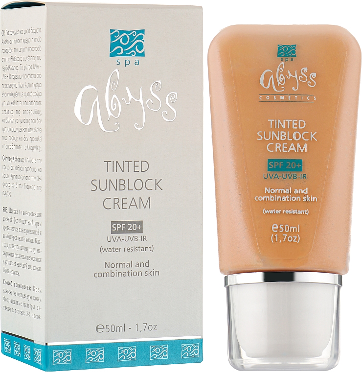 Тональный фотозащитный крем для нормальной и комбинированной кожи - Spa Abyss Tinted Sunblock Cream SPF 20+  — фото N2