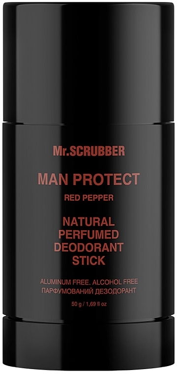 Парфюмированный дезодорант "Красный перец" - Mr.Scrubber Man Protect Red Pepper Natural Perfumed Deodorant Stick — фото N1