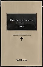 Парфумерія, косметика Тканинна маска з екстрактом прополісу і золотом - Wellderma Honey Ext Smooth Essential Mask (Gold)