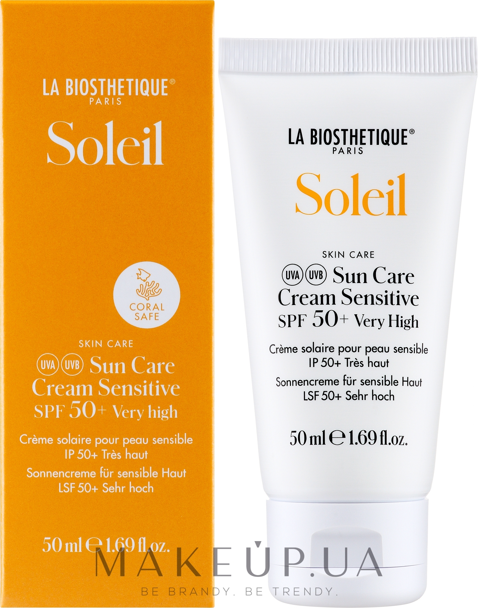 Солнцезащитный крем для чувствительной кожи - La Biosthetique Soleil Sun Care Cream Sensitive SPF 50+ — фото 50ml