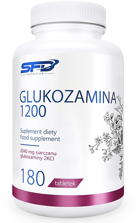 Харчова добавка "Глюкозамін 1200", в таблетках - SFD Nutrition Glukozamina 1200 — фото N1