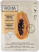 Тканевая маска-пилинг для лица - Iroha Nature Papaya Peeling AHA Face Sheet Mask — фото N1