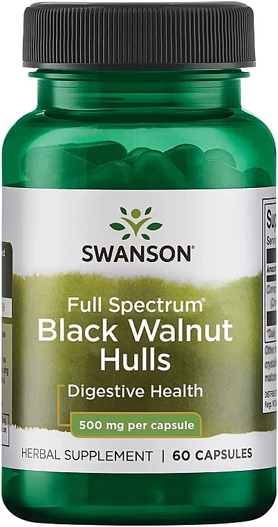 Трав'яна добавка "Чорний горіх", 500 mcg - Swanson Black Walnut Hulls — фото N1