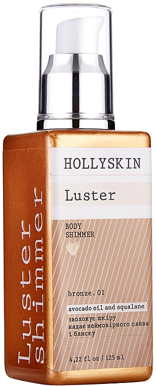 Шиммер для тела "Bronze. 01" - Hollyskin Luster Body Shimmer Bronze. 01 — фото N2
