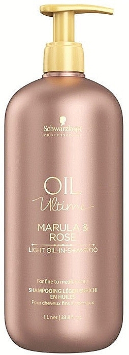 Шампунь для тонкого і нормального волосся, з оліями марули і троянди - Schwarzkopf Professional Oil Ultime Light Oil-In-Shampoo — фото N3