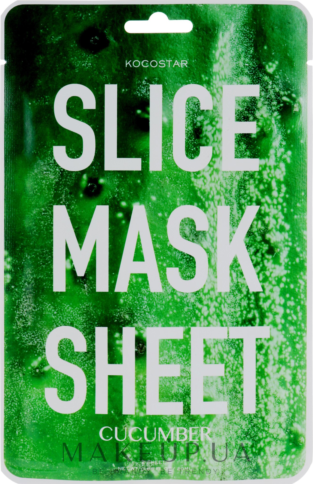 Маска-слайс для обличчя "Огірок" - Kocostar Slice Mask Sheet Cucumber — фото 20ml