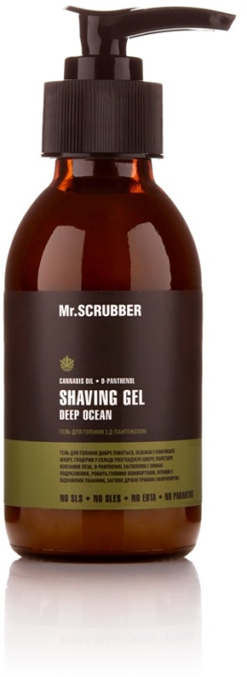 Гель для бритья с Д-пантенолом - Mr.Scrubber Shaving Gel Deep Ocean