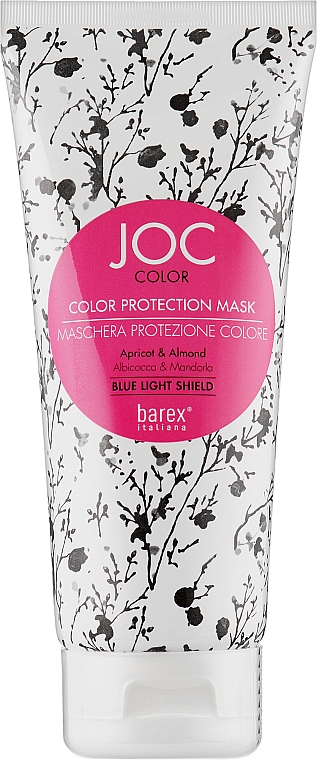 Маска для волос "Стойкость цвета" с абрикосом и миндалем - Barex Joc Color Protection Mask Blue Light Shield