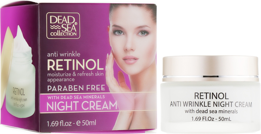 Ночной крем против морщин с ретинолом и минералами Мертвого моря - Dead Sea Collection Retinol Anti Wrinkle Night Cream