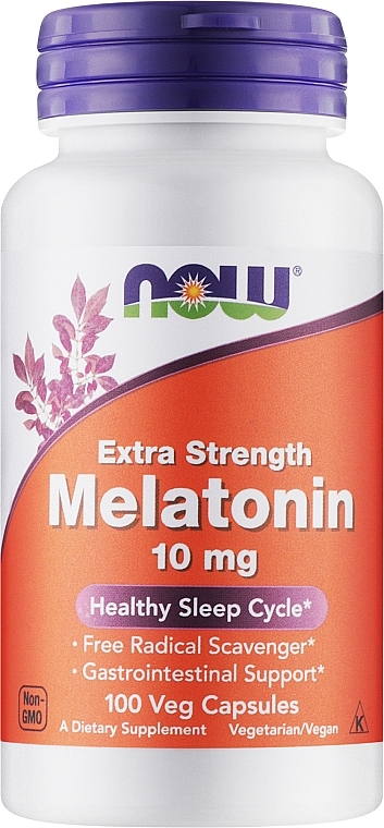 Аминокислота "Мелатонин" 10 мг - Now Foods Extra Strength Melatonin 10 mg — фото N1