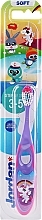Дитяча зубна щітка Step 2 (3-5) м'яка, фіолетова, єдиноріг - Jordan — фото N1
