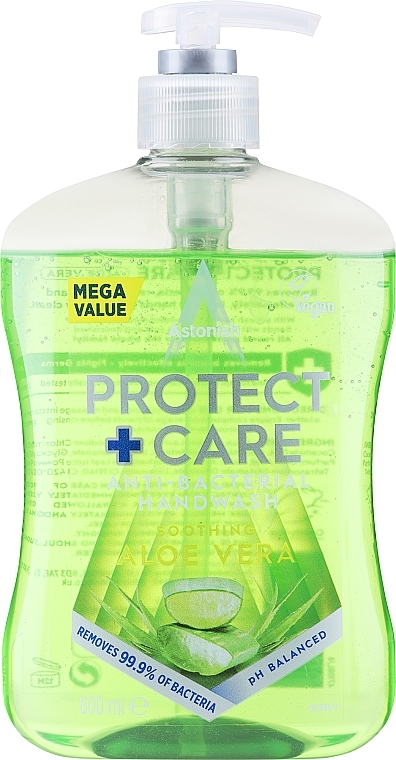 Антибактериальное жидкое мыло "Чистота и защита. Алоэ" - Astonish Clean & Protect Antibacterial Handwash — фото N1