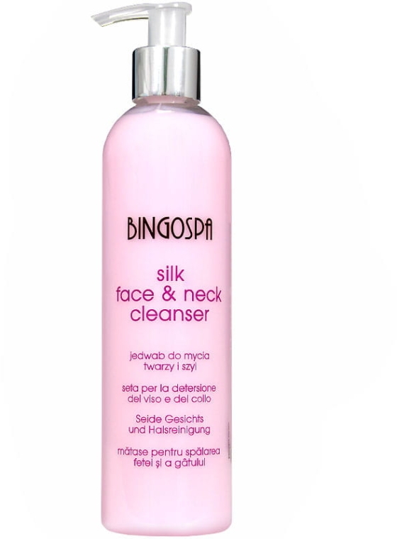 Молочко для вмивання обличчя з протеїнами шовку - BingoSpa Silk Face Neck Cleanser — фото N1