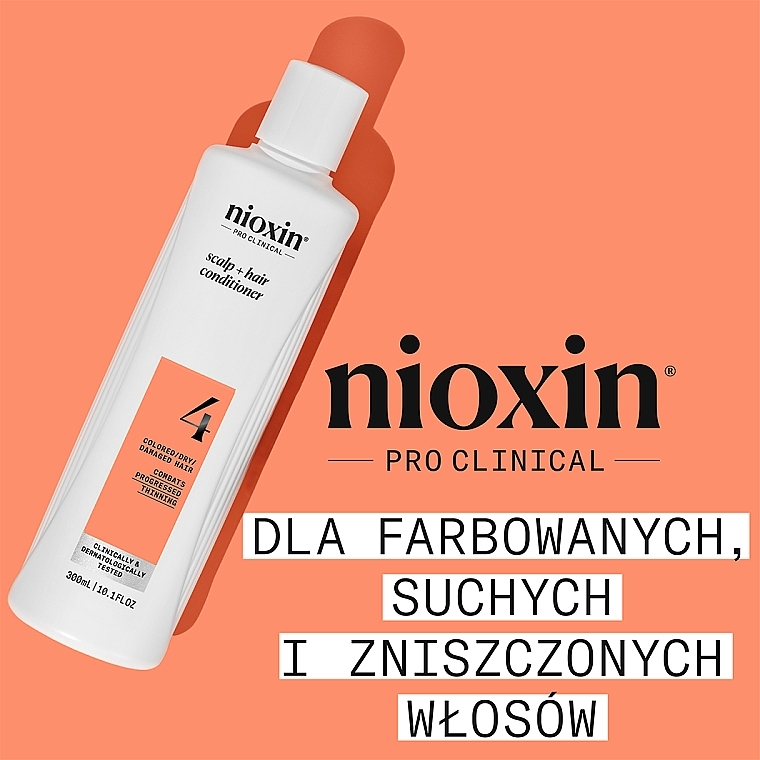 Бальзам для ухода за кожей головы и окрашенными волосами - Nioxin Pro Clinical System 4 Scalp + Hair Thickening Conditioner — фото N2