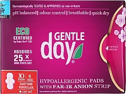 Гігієнічні прокладки, 10 шт. - Gentle Day Pads With Far-Ir Anion Strip — фото N1