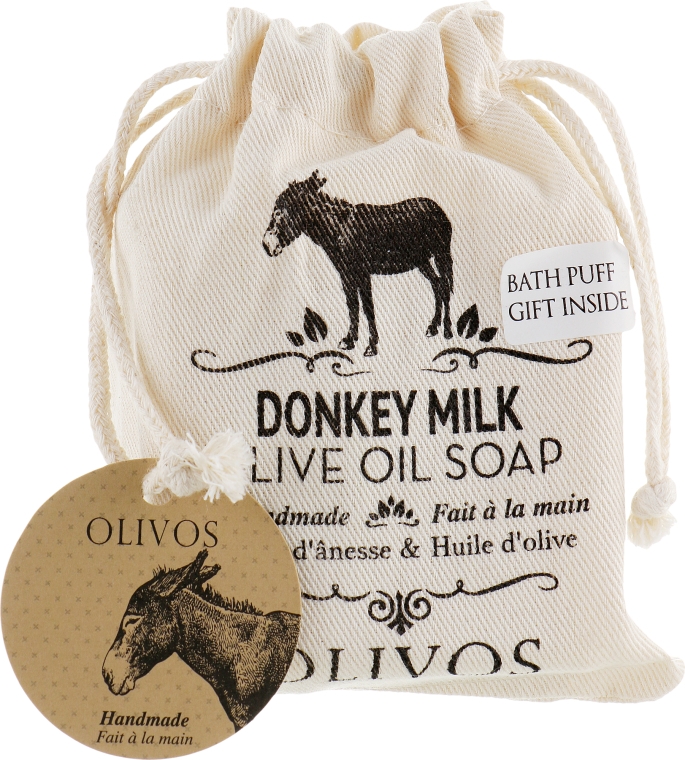 Натуральное оливковое мыло "Молоко ослицы" - Olivos Donkey Milk Olive Oil Soap