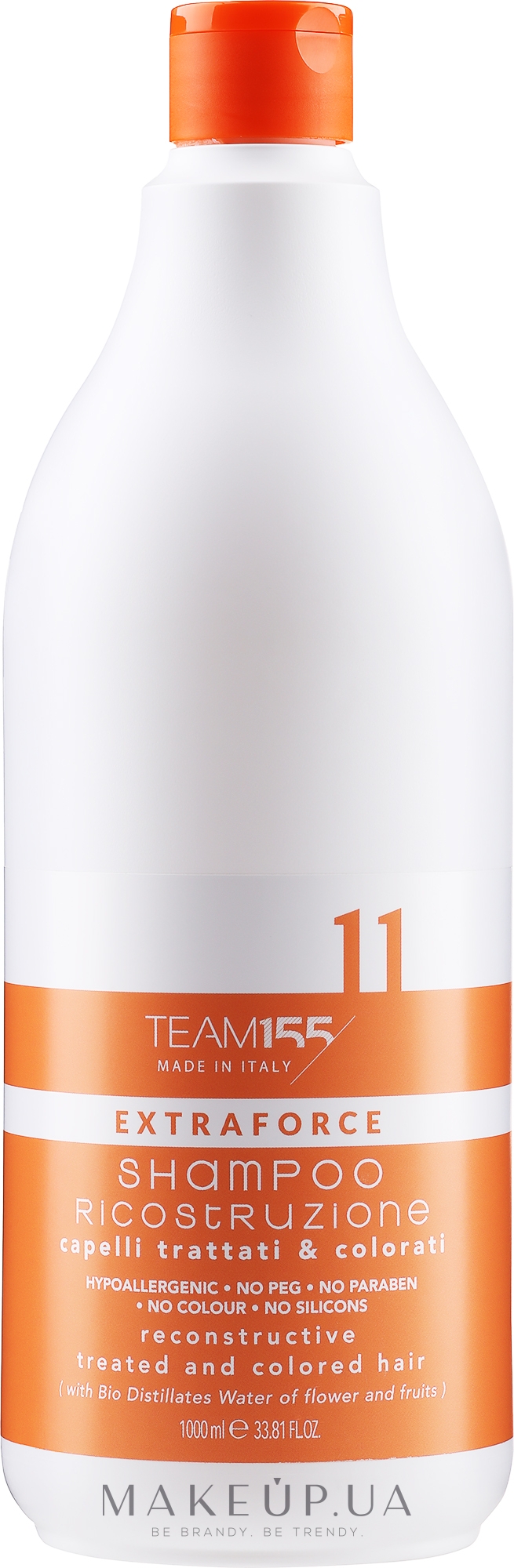 Шампунь для восстановления поврежденных и окрашенных волос - Team 155 Extraforce 11 Shampoo — фото 1000ml