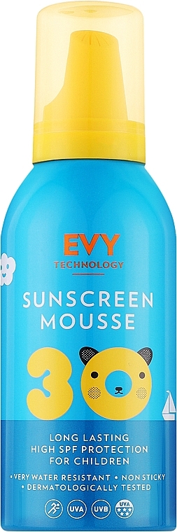Солнцезащитный мусс для детей - EVY Technology Sunscreen Mousse For Children SPF30 — фото N1