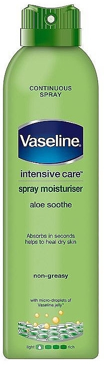 Увлажняющий спрей для тела "Алоэ" - Vaseline Intensive Care Aloe Spray Moisturiser — фото N1