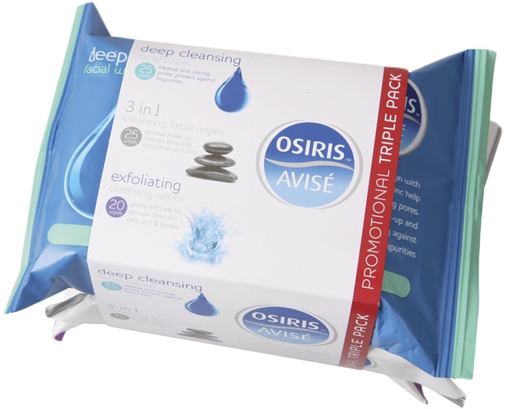 Набор очищающих салфеток для лица - Xpel Marketing Ltd Osiris Triple Wipes — фото N1