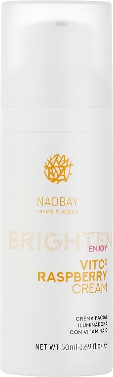 Освітлюючий крем для обличчя - Naobay Principles Brighten Vit C Raspberry Cream