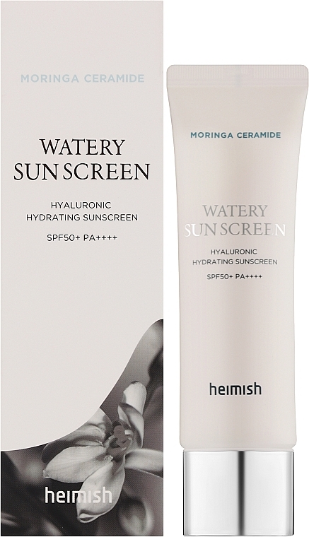 Солнцезащитный крем для лица - Heimish Moringa Ceramide Watery Sunscreen SPF50+ PA++++ — фото N2