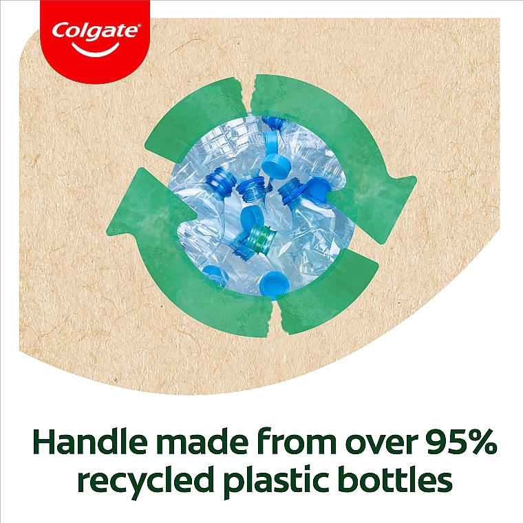 Зубная щетка Эко для глубокой чистки из переработанного пластика, серая - Colgate RecyClean — фото N5