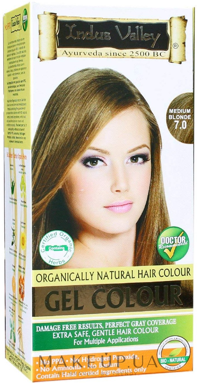 Фарба для волосся - Indus Valley Gel Colour — фото 7.0 - Medium Blonde