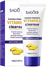 Пінка для обличчя з вітаміном E - Sadoer Evening Primrose Vitamin E Cleanser — фото N1