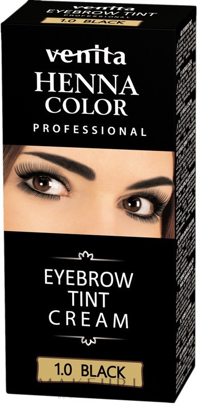 Крем-фарба для брів - Venita Henna Color Eyebrow Tint Cream — фото 1.0 - Black