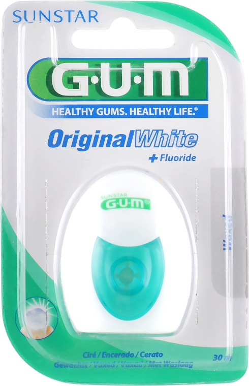 Зубная нить вощеная с фторидом - G.U.M Original White Floss — фото N1