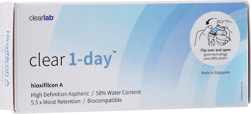 Однодневные контактные линзы, 30 шт - Clearlab Clear 1-Day — фото N1