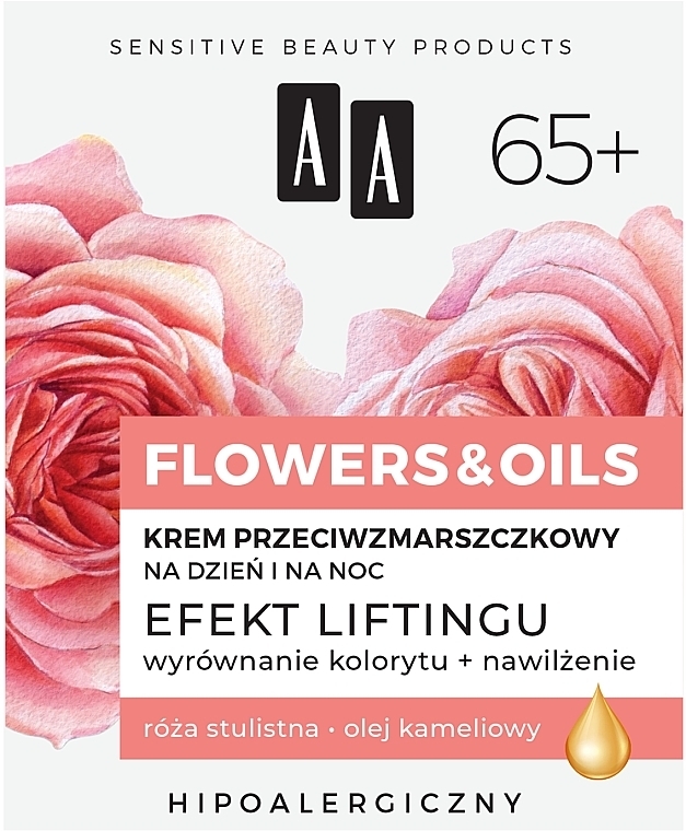 Дневной и ночной крем с лифтинг-эффектом 65+ - AA Flowers & Oils Night And Day Lifting Effect Cream  — фото N2