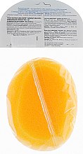 Губка банная "Delicate", желто-оранжевая - Акватория — фото N2