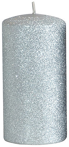 Декоративная свеча, серебряная, 7x18 см - Artman Glamour