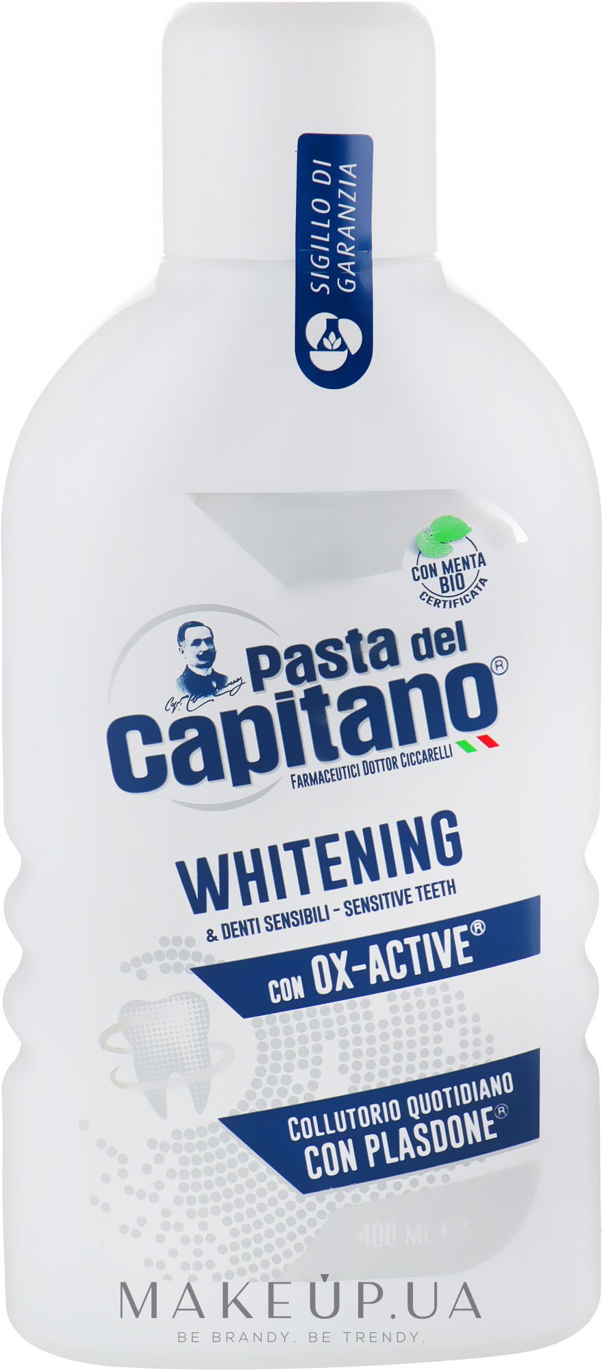 Ополаскиватель для полости рта для отбеливания зубов - Pasta Del Capitano Whitening Mouthwash — фото 400ml