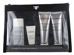 Парфумерія, косметика Набір для догляду за обличчям - Filorga Intense Hydration Discovery Kit (water/50ml + conc/7ml + cr/30ml + mask/30ml + pouch)