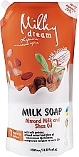Рідке мило "Мигдалеве молочко та масло ши" - Milky Dream Milk Soap Almond Milk And Shea Oil (дой-пак) — фото N1